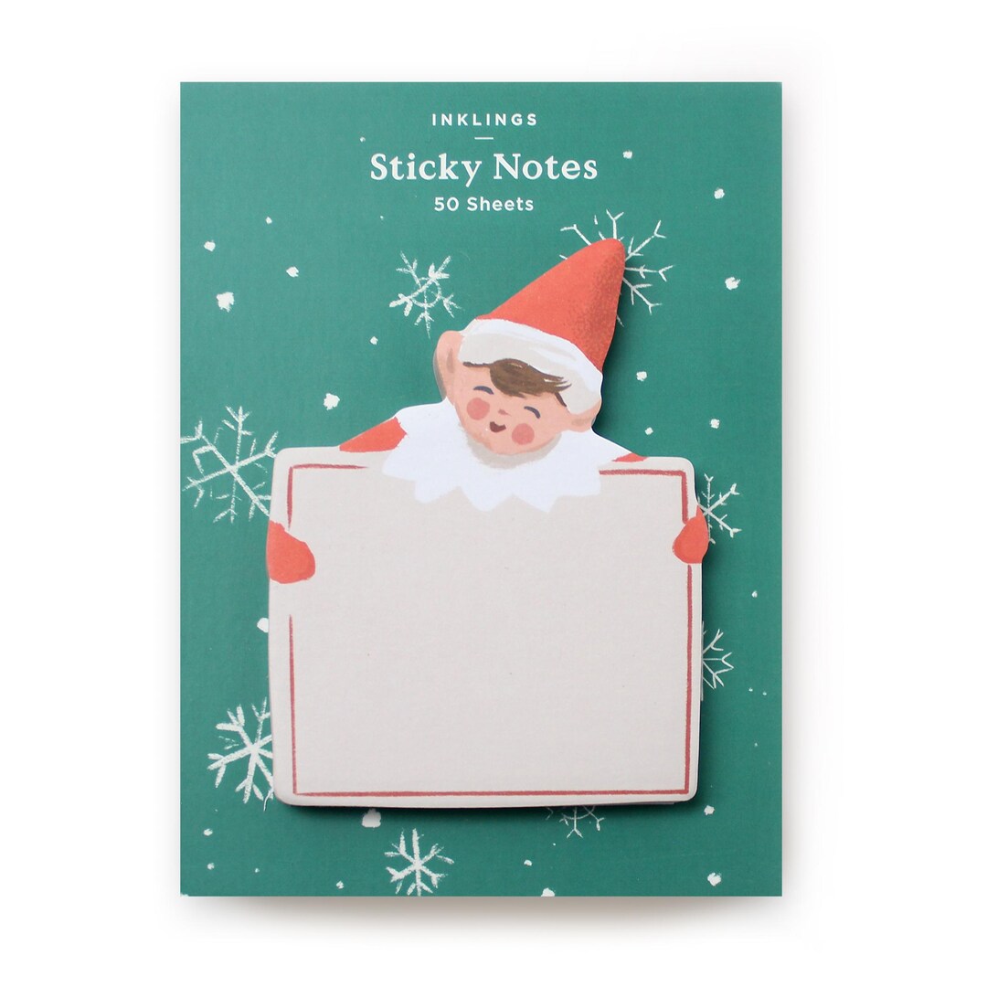 Christmas Elf Sticky Notes - Stack of 50 Die-cut Adhesive Notes - Etsy