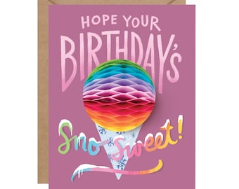 Sno-cone // Pop-Up Greeting Card // Birthday