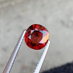 1.65 Carat Loose Red Spinel – Natural Burma Spinel | Eye Clean & Beautiful Spinel | Polish Red Spinel Cushion Shape | 7.29 x 6.93 x 4.12 MM