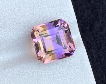 6.45 Carat Ametrine Gemstone: Asscher Cut from Brazil