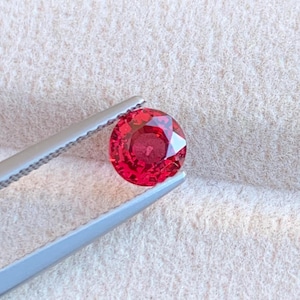 0.95 Carat Loose Red Spinel – Natural Burma Spinel | SI & Untreated Red Spinel | Polish Red Spinel Cushion Shape |  5.78 x 5.78 x 3.59 MM