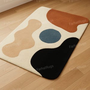 Handmade Wool Area Rug: Modern Rectangle, Custom Odd Shape