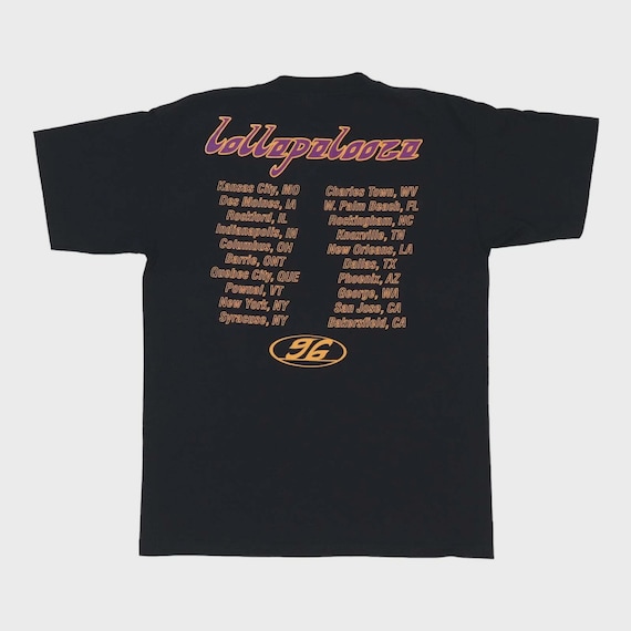 Vintage Graphic Lollapalooza 1996 Music Festival T-shirt Two Sides