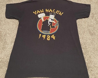 Vintage Graphic Van Halen Tour of the World 1984 T-shirt Size S