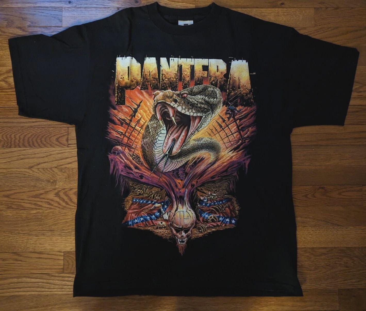 Vintage Graphic Pantera World Domination Tour 1999 T-shirt Size S