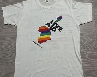 ライブエイド 1985 Tシャツ：バンドエイド フェスティバル