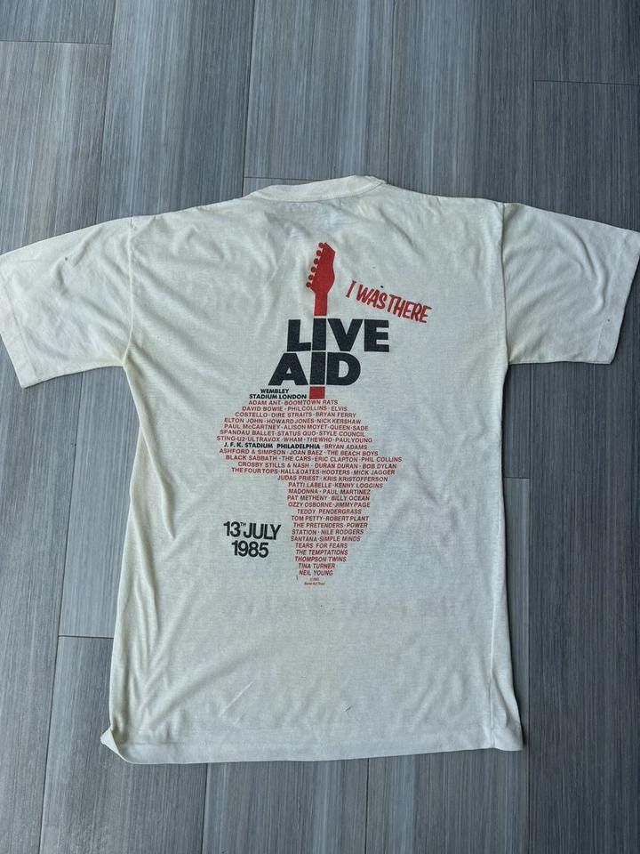 Vintage Graphic 'LIVE AID 1985 Global Jukebox, I Was There