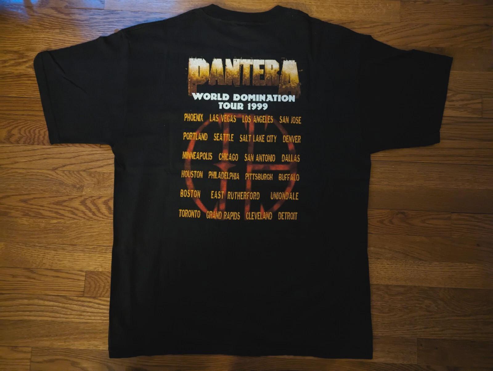 Vintage Graphic Pantera World Domination Tour 1999 T-shirt Size S