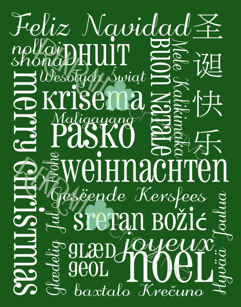 picture about Merry Christmas in Different Languages Printable identify Merry Xmas within just choice Languages Subway Artwork PRINTABLE 11x14