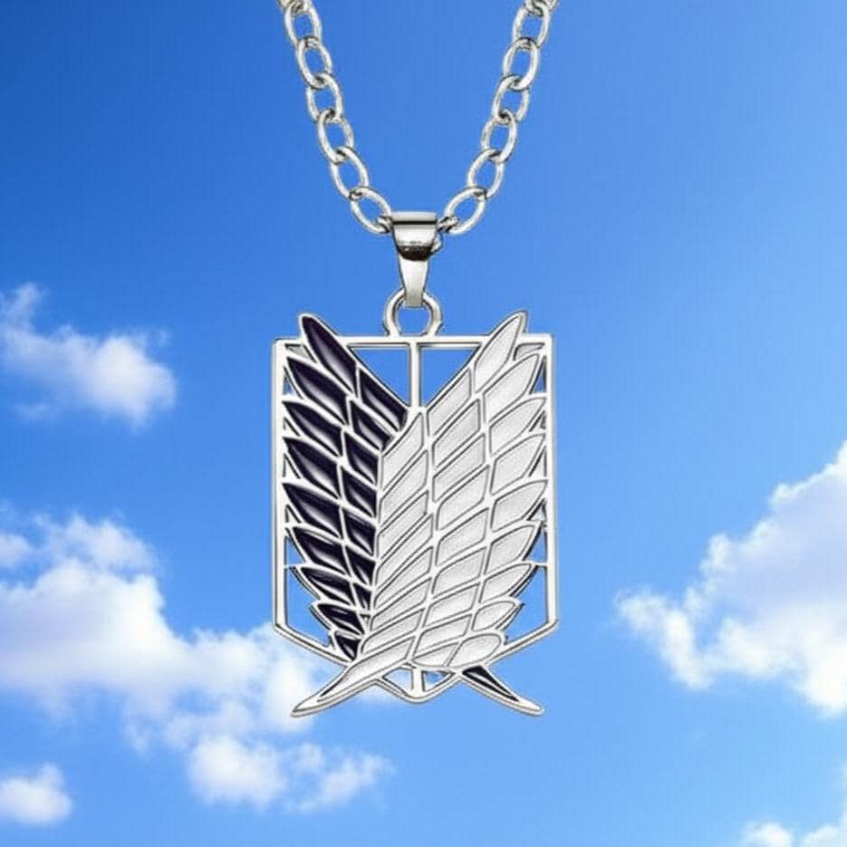 Collana con ciondolo in metallo Anime Attack On Titan Wings