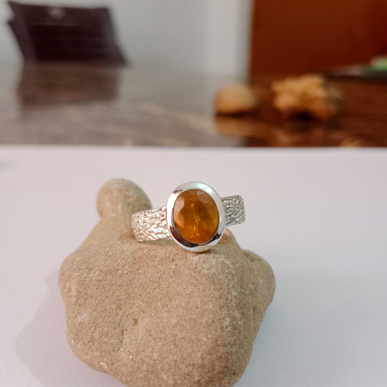Yellow Sapphire Ring: 925 Sterling Silver, Handmade Gemstone Jewelry
