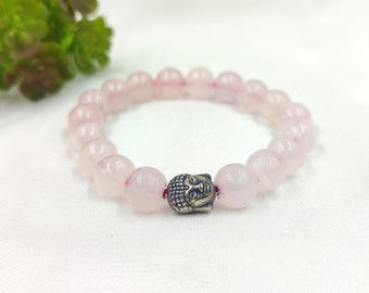 Bracciale Con Perle Di Diaspro Rosa E Croce, 8 Mm, Elastico, Regalo Per Comunione, Con Confezione Regalo, Lunghezza Regolabile 16.5-30 Cm - 2