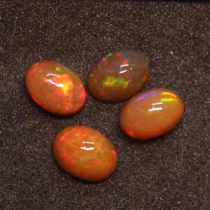 2.90 Carat Natural Ethiopian Opal Lot - Oval Shape Opal - Colourful Cabochon Loose Gemstones - Jewellery Making Gemstone