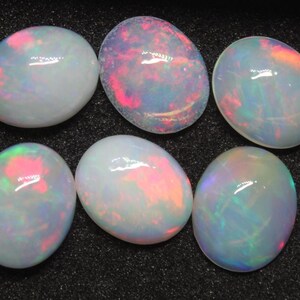 9X11 MM  Natural Ethiopian Opal Lot - 11.40 Carat Oval Shape Opal - Colourful Cabochon Loose Gemstones - Jewellery Making Gemstone