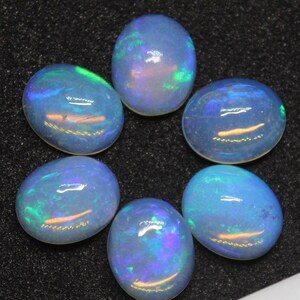 9X11 MM  Natural Ethiopian Opal Lot - 14.00 Carat Oval Shape Opal - Colourful Cabochon Loose Gemstones - Jewellery Making Gemstone
