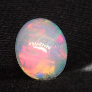 9X11MM  Natural Ethiopian Welo Fire Opal - 1.85 Carat Oval Shape Opal - Colourful Cabochon Loose Gemstones - Jewellery Making Gemstone
