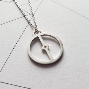 Collar de declaración, collar de plata delicada, collar de círculo delicado, regalo de graduación para ella, collar de mejor amigo, collar de hermana