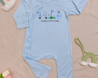 Daddy's Little Caddy Baby Bodysuit, Golf Themed Baby Jumpsuit, New Dad Gift Baby Bodysuit, Golfer Father Infant Outfit, Baby Shower Gift