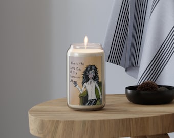Vela de soja con aroma a nostalgia vampírica de los años 70, regalo para Halloween o cumpleaños con temática gótica, regalo de humor negro, decoración de Halloween, regalo de vampiro para ella.