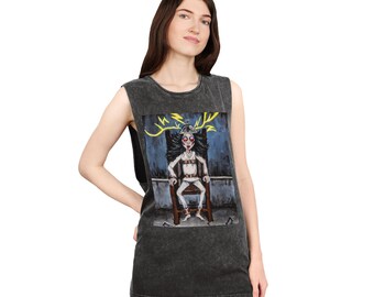 Creepy Vampire tank top Alternative streetwear gift for vintage horror lovers gothic summer wear Halloween punk top for vampire lovers