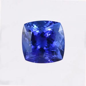 AAA Tanzanite Gemstone: Natural Cushion Cut Loose Stone