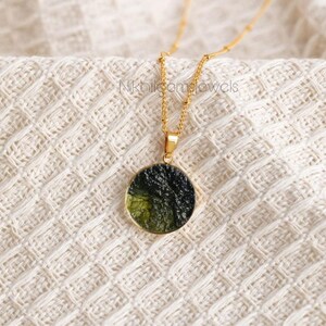 A-Grade Moldavite Pendant: 925 Sterling Silver, High Vibration Jewelry