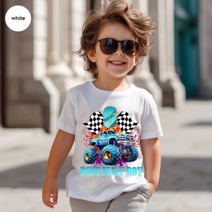 Monster Truck Birthday Shirt for Boys,Matching Birthday Personalized Age Gift,Custom Toddler Tee,Off Road Party Outfit, 3rd 4th 5th Birthday
