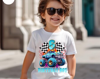 Personalized Monster Truck Birthday Shirt: Custom Age, Off Road Party