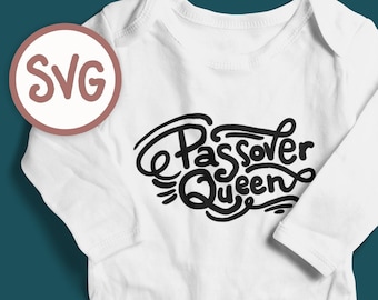 Passover SVG | Pesach T-shirt Cut File for Cutting Machines | First Passover Bodysuit Design for Baby Girls