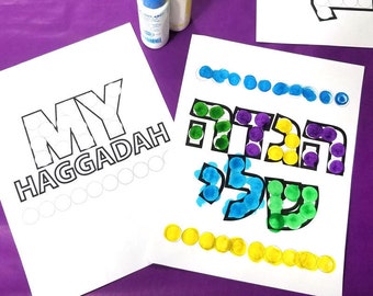 PASSOVER Haggadah for Kids | Jewish Do a Dot Coloring Book for Bingo Markers | Pesach activities and lessons for toddlers