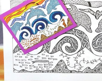 25 Scenic World Colouring Pages Postcards Coloring Book For Adults Printable Version