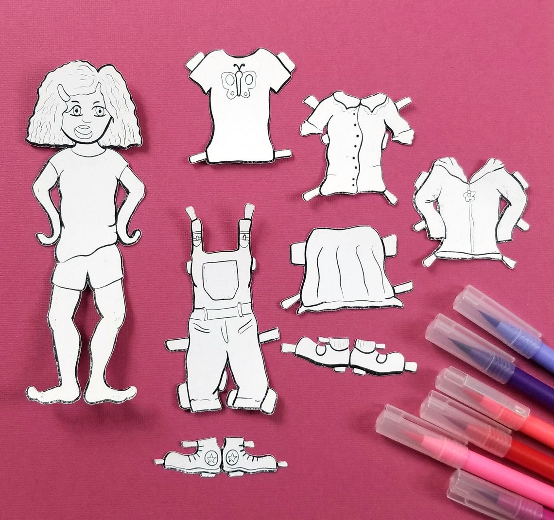 Printable Paper Dolls for Boys & Girls Spring Dress up Paper - Etsy