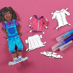 Printable Paper Dolls - Spring Girl | Spring Paper Craft Template and ...