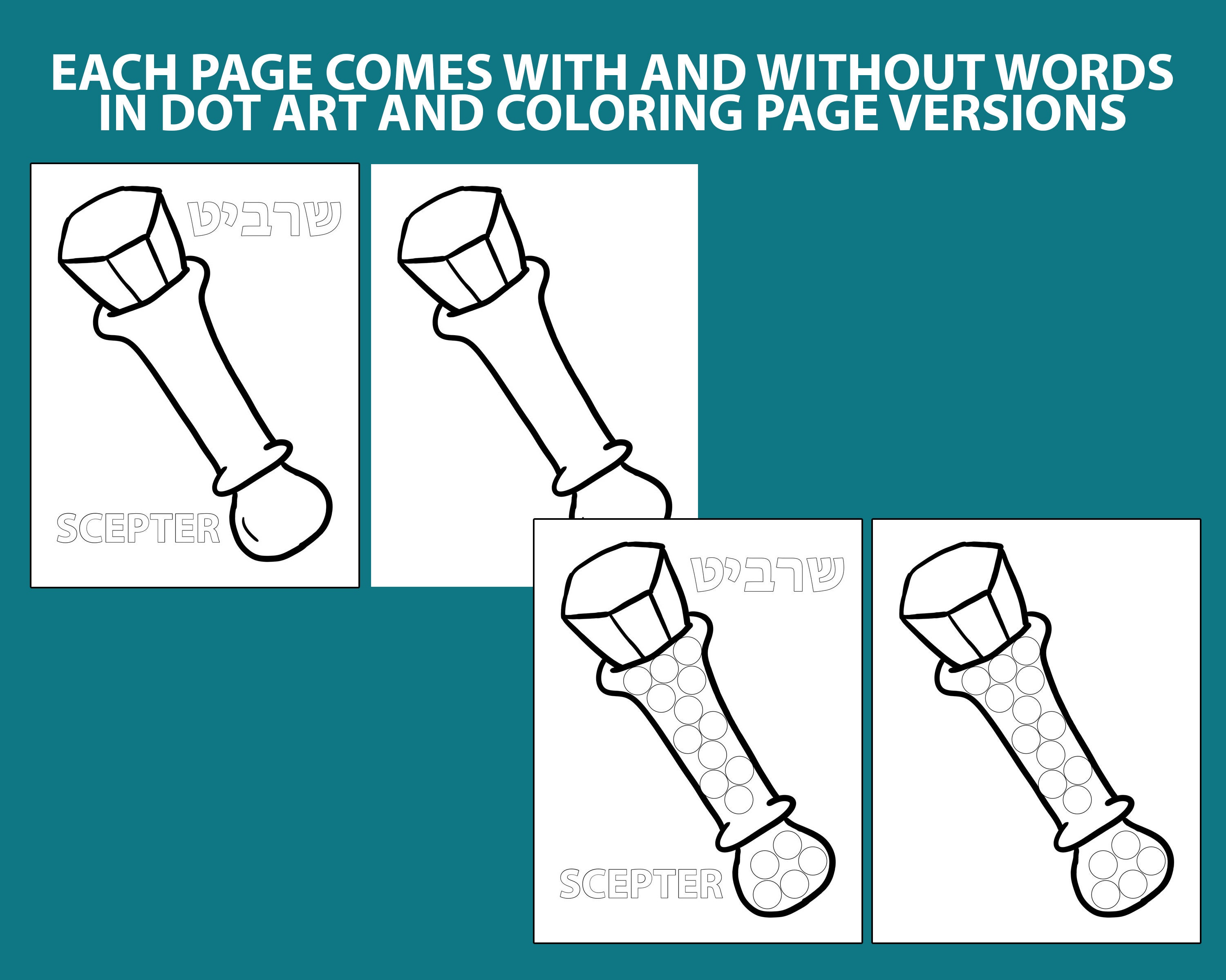 8 PURIM Coloring Pages and Do a Dot - Printable Crafts for Preschoolers ...