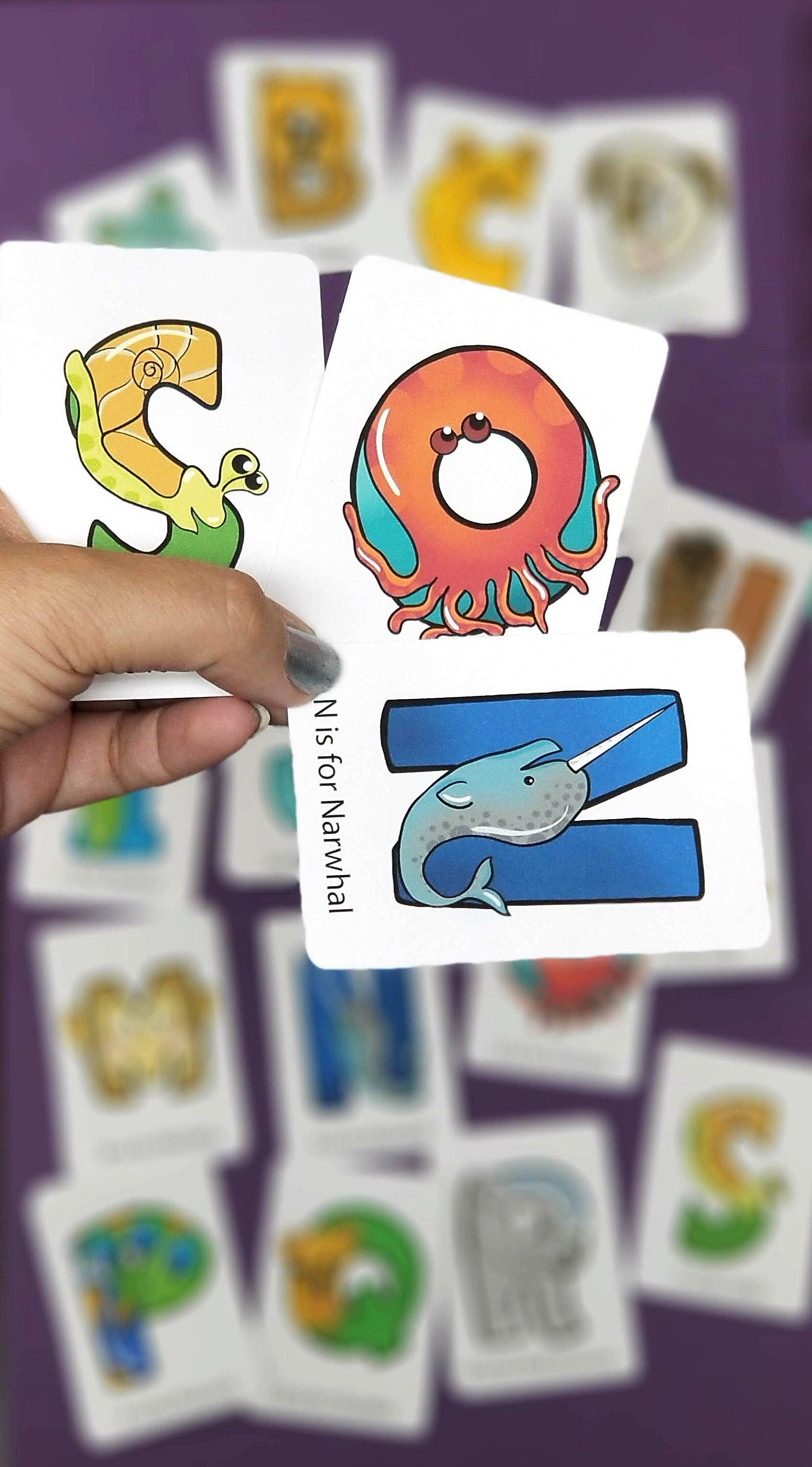 alphabet cards game printable abc animals old maid memory etsy ireland