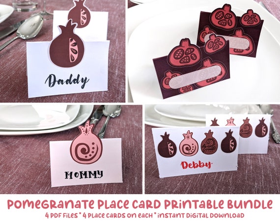 pomegranate-placecards-bundle-of-4-printable-rosh-hashanah-table