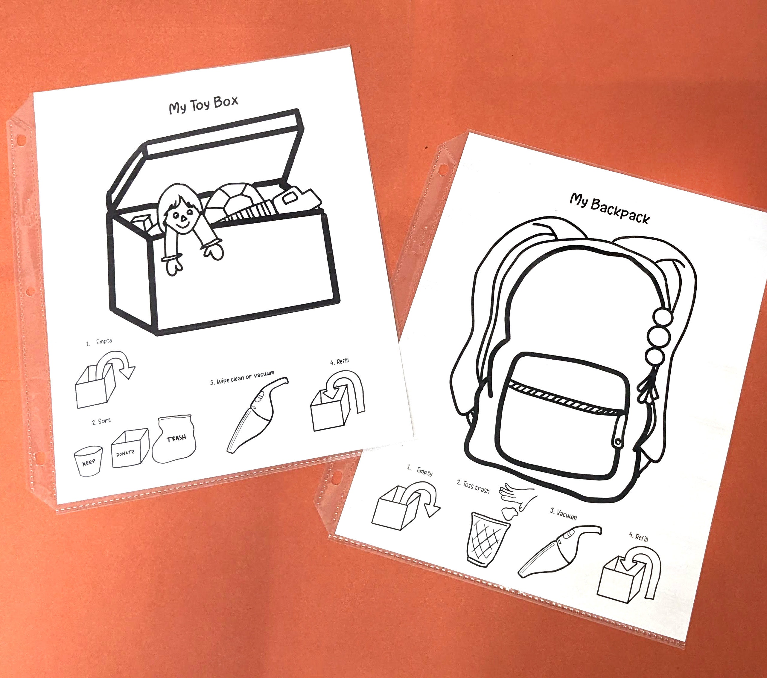 Personal Spaces Kids Visual Cleaning Binder Passover or Spring Cleaning