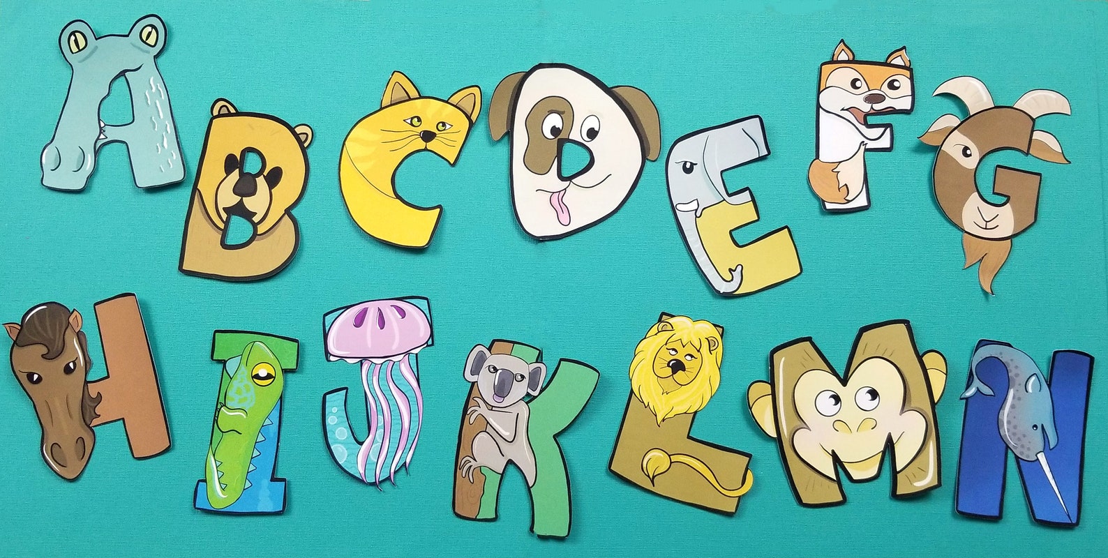 Alphabet Puppets Paper Toy Template Printable Animal ABC Animal Crafts