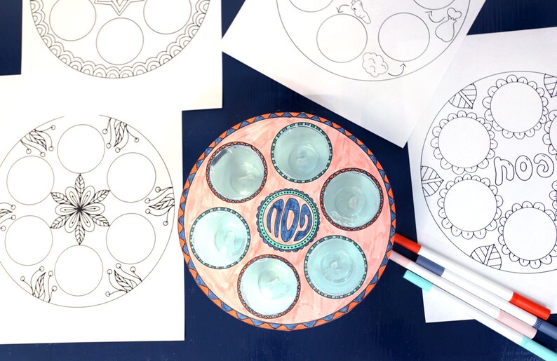 Seder Plate Template Passover Craft for Kids DIY Seder Plate for