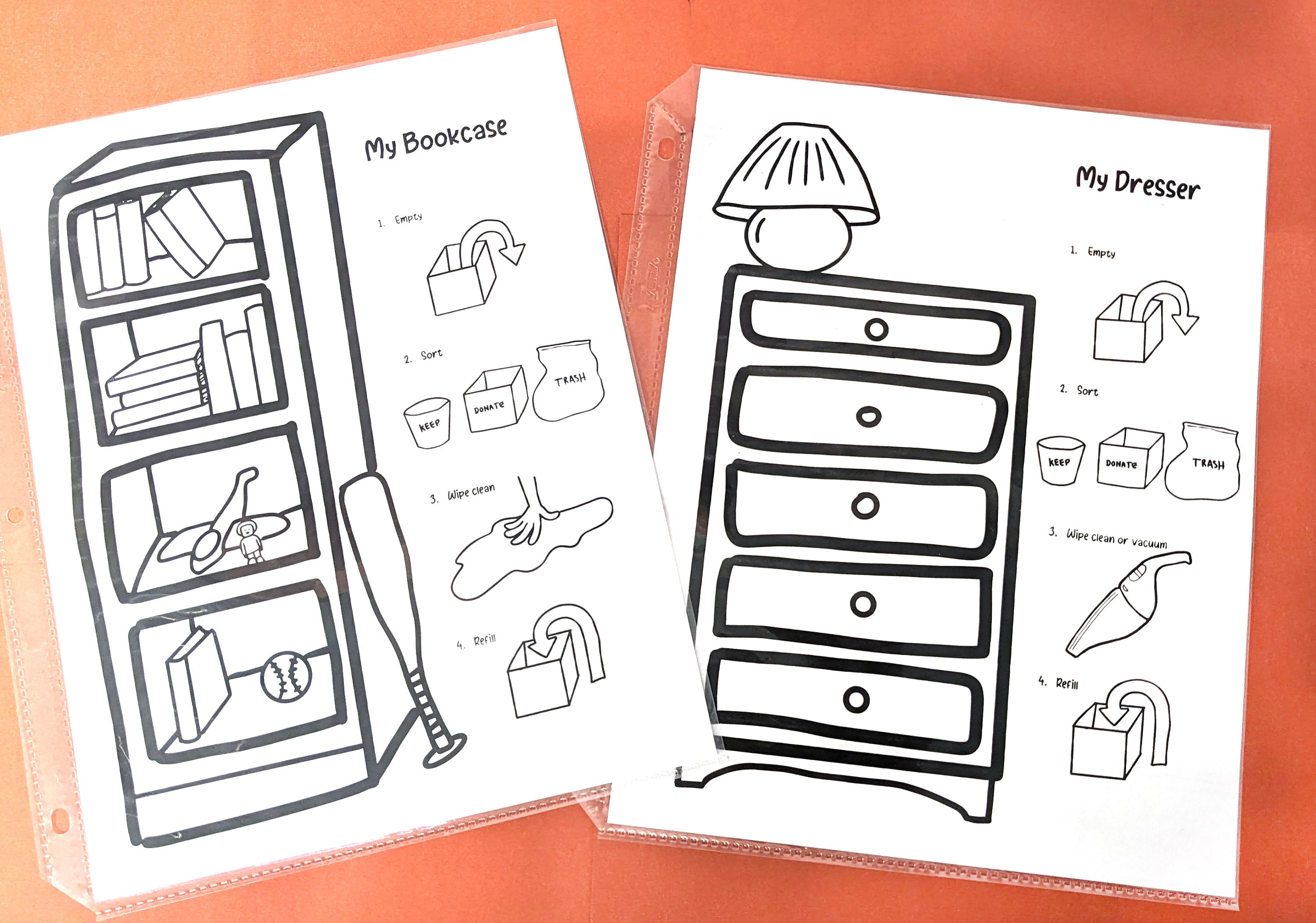 Personal Spaces Kids Visual Cleaning Binder Passover or Spring Cleaning ...
