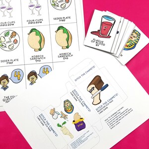 Passover Game for Kids Printable PDF Old Maid and Memory Matching Card Game for Preschool Pesach Activities for Jewish Holidays image 7