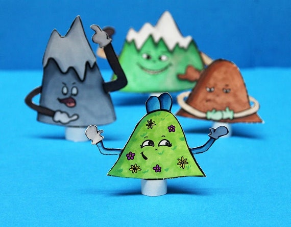 Shavuot Puppets - Shavuos Craft for Kids - Full Color and Color-in Finger Puppets for Jewish Holidays Il_570xn
