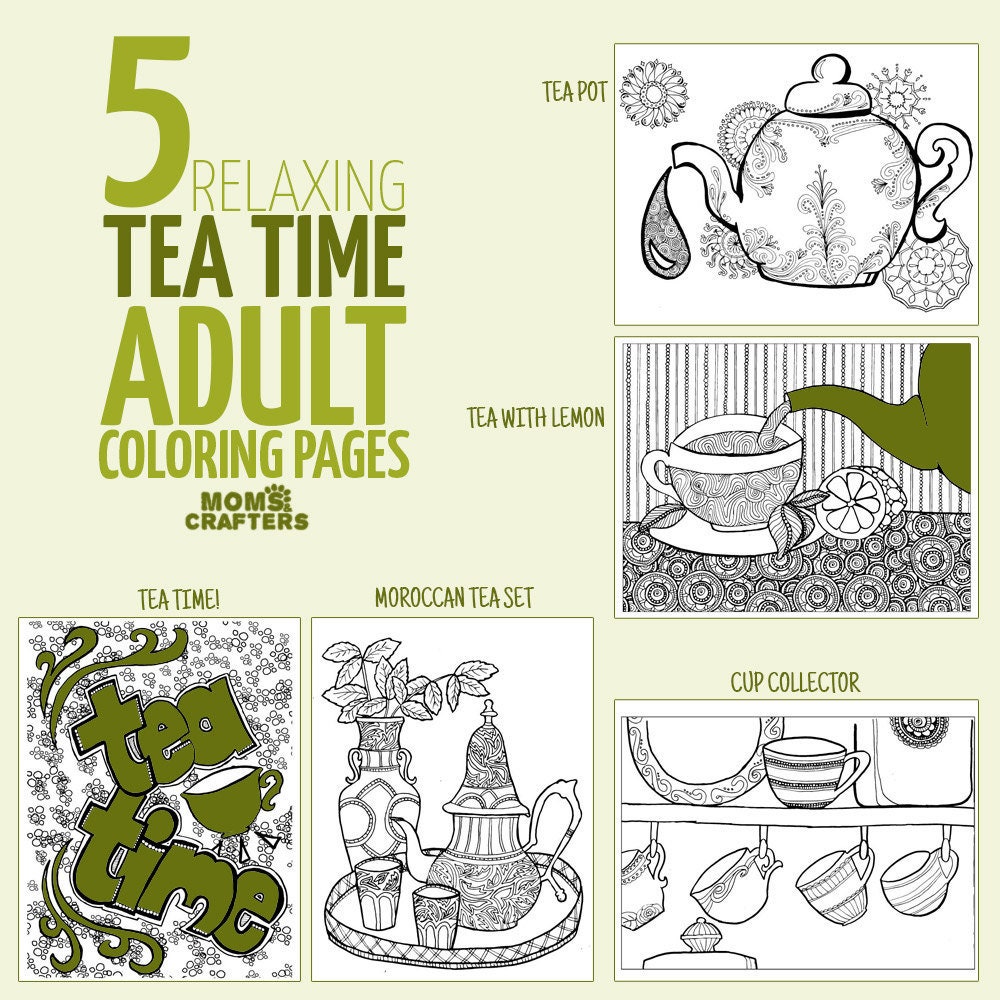 adult coloring pages 5 unique printable detailed coloring etsy