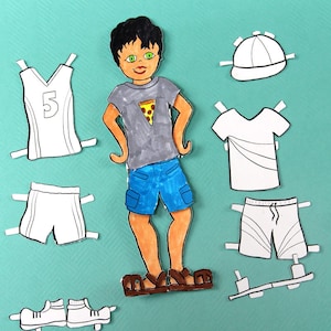 Printable Paper Dolls | Boy Dress up Dolls for Four Seasons | Paper Toy ...