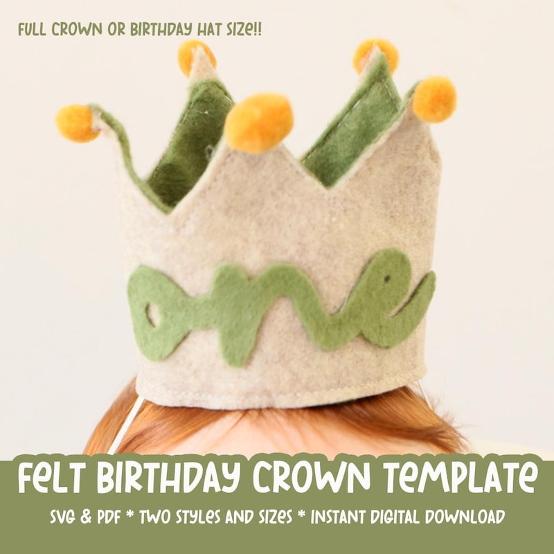 Felt Birthday Crown Boys Etsy