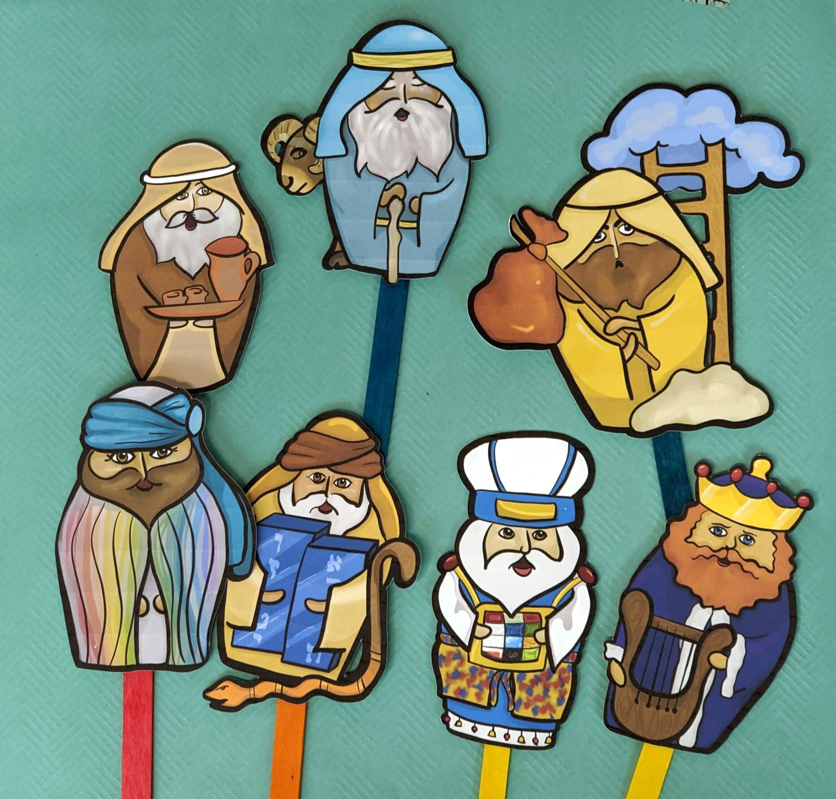 Sukkot Craft and Printable Toy Ushpizin Puppets for Kids Toddler ...