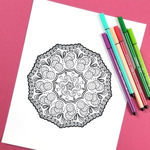 Passover Coloring Pages for Adults / Printable Pesach Jewish Holiday Crafts / For Teens and Grown-ups / Instant Download PDF image 6