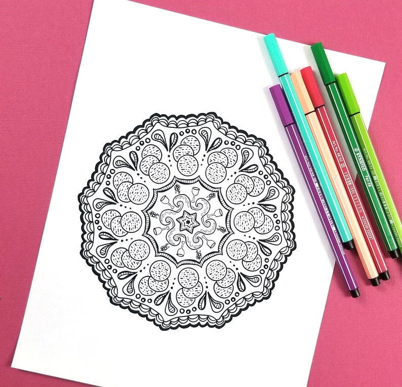 Passover Coloring Pages for Adults / Printable Pesach Jewish Holiday Crafts / For Teens and Grown-ups / Instant Download PDF image 6