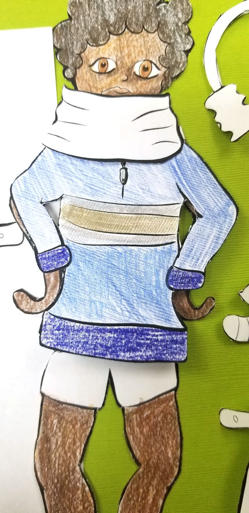 Download Printable Paper Dolls DUO boy and girl Winter Coloring ...