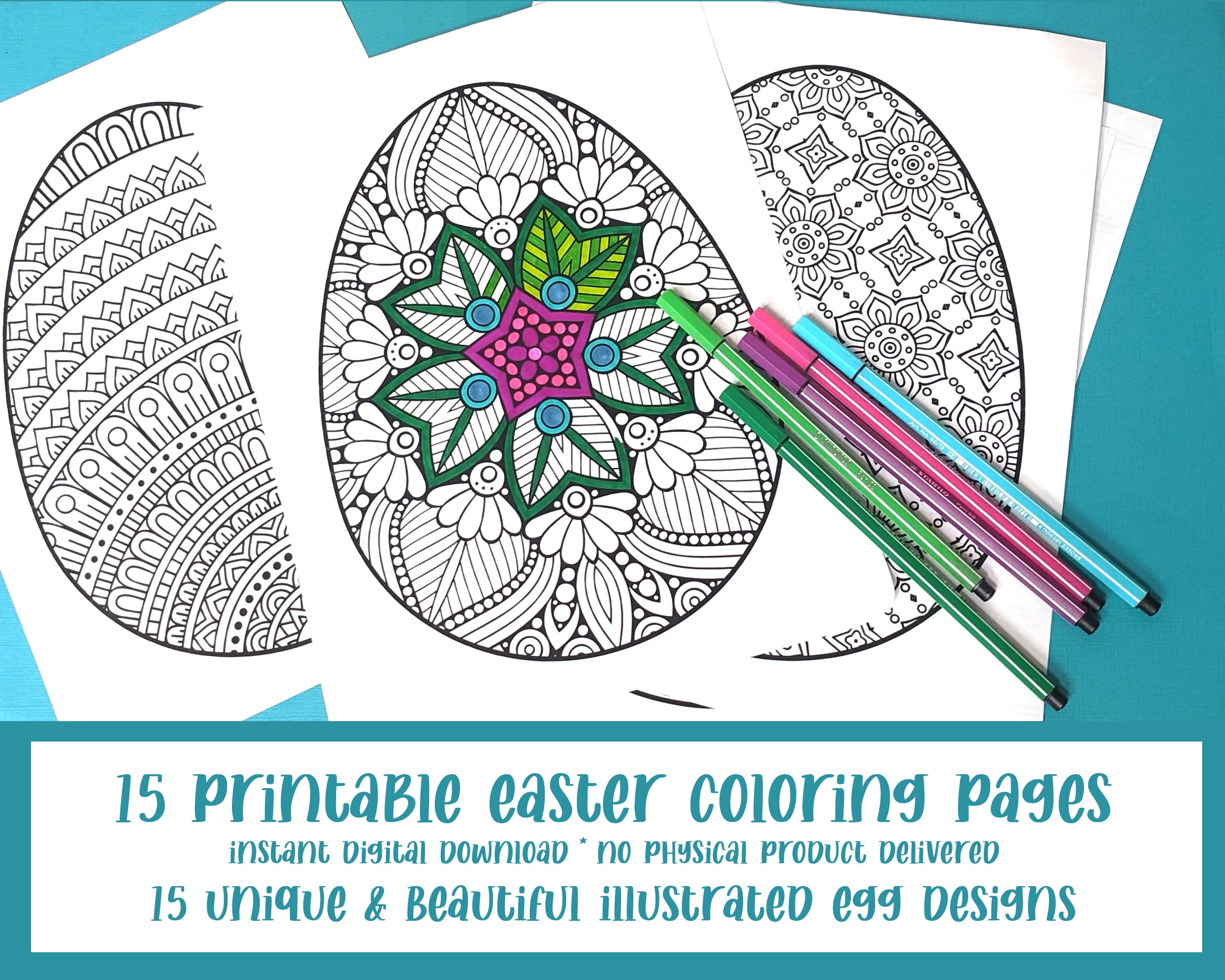 Printable Coloring Pages for Adults {15 Free Designs